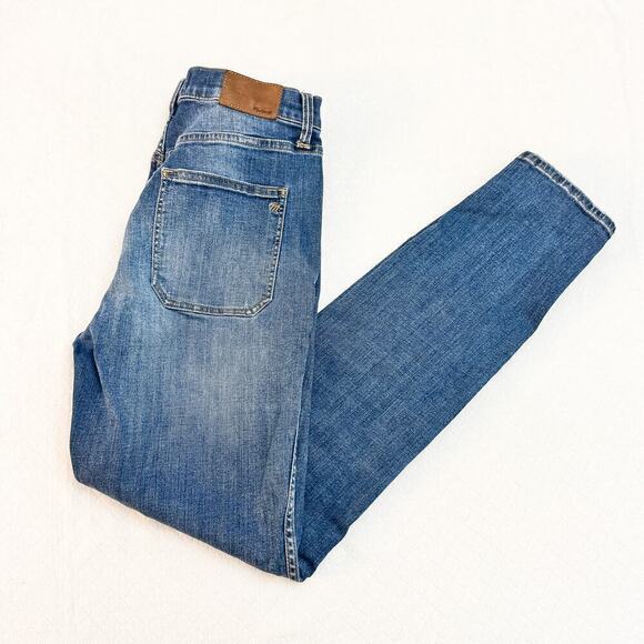 Madewell High Waisted Sailor Jeans Med Dark Wash Size 28 - Picture 8 of 8